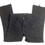 ZARA Trafaluc Denim Collection SZ 8 raw hem, cropped jeans in black Photo 0
