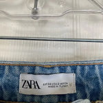 ZARA Super High Rise Baggy Mom Jeans Light Wash Trendy Size 2 Distressed Photo 3