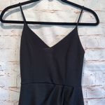 Lulus Dress Womens XS Forever Your Girl Black Bodycon Mini Tulip Front straps Photo 1