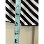 Maurice's Chevron Black/White Fit & Flare Midi Dress Size Large V Neck Ruffle Photo 3