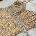 Isalis Floral Mini Dress in Purple Orange Large Photo 3