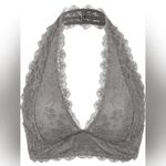 NWT Beka Boutique Gray Floral Lace Haltet Bralette (3X) Gray Photo 3