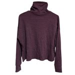 American Eagle  Outfitters Cowl Neck Waffle Knit Crop top size XS purple NWT Photo 2