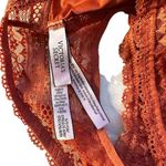 Victoria's Secret  Floral Lace Bralette Women Size‎ S Rust Orange Loungewear Photo 10