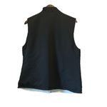 Karen Scott Hasting & Smith Quilted Vest Black Sleeveless Full Zip Gold Detail Photo 5