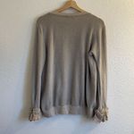 Dream Scene wild turkey bourbon lace trim sweatshirt Tan Size L Photo 5