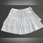 KIRIOUS Gray Khaki Layer Ruffle Mini Skirt NWT Women’s Sz Small Photo 2