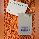 Peppermayo  Heaven Crochet Cutout Mini Dress Orange Yellow Lightweight Size Large Photo 9