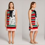 Slny New! floral print tie neck color block sleeveless dress, women's size 12 Photo 1