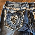 Miss Me  Cropped Embellished Jeans Women 28 Dark Wash Fringe Western Cowgirl Boho Photo 1