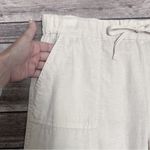 Joie  Ivory Woven Linen Stuva Elastic Waistband Lightweight Joggers *RUNS LOOSE* Photo 2