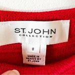St. John Red Santana Knit Pants Photo 2