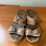 Dansko  Jessie Sand Lizard Wedge‎ Sandals Double Strap Buckle 9700032279 Size 40 Photo 1
