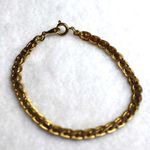 Source Unknown Fashionable Braided Gold Tone  Chain 7" Retro Y2k Unisex Casual Bracelet Photo 1