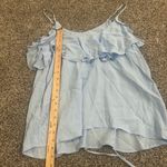 Gianni Bini Light Blue Ruffle Camisole Top Size Large Photo 7