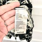 Free People  French Quarter Black & Ivory Floral Ruffle Wrap Mini Dress Size S Photo 5