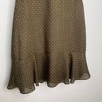 Alexis  Benza Flutter-Sleeve Short Chocolate Brown Dot Mini Dress Womens XS Photo 3
