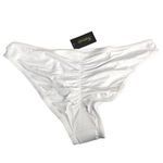 Frederick's of Hollywood  Classic Bikini Bottom Ruched White M Photo 1