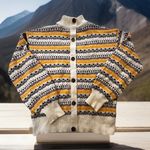 Women's Fair Isle Mock Neck Long Sleeve Sweater Cozy Geometric Pattern M Size undefined Photo 1