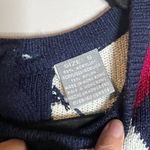 Vintage Liz Claiborne 1980's patterned sweater dress Blue Photo 3