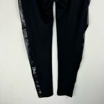 Anne Fontaine Carl Black Vegan Leather Contrast Leggings Pants Sz 40 Size M Photo 11