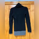 AQUA Cowl Neck Black and Grey Sweater Photo 1