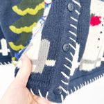 Quacker Factory Womens VTG Vintage Snowman Ugly Christmas Cardigan Sweater M Blue Size M Photo 2