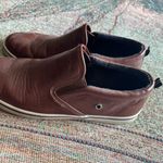 Nautica Brown Leather Loafers Sleek Slip-On Flats SZ 5 Boat Chunky Formal Photo 4