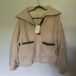 Prómesa Promesa Cream and Brown Teddy Jacket Plush Outerwear Photo 4