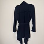 ZARA trench style light weight jacket navy blue size M Photo 11