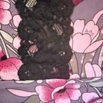 Charlotte Russe  Y2K Floral Lace Trim Cami Top Purple Black Tank Large Photo 2