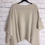 ZARA  oatmeal cashmere sweater poncho cape Photo 2