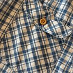 Arizona Jeans VINTAGE ARIZONA Sleeveless Collared Blue‎ Gingham Button Down Top 100% Cotton L Photo 5