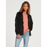 Volcom NWT Pheelin Phuzzy Black Teddy Faux Fur Full Zip Jacket Photo 1