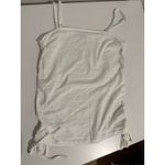 Goldie $100 New  Lewinter White Side Ruched Tank - Pima cotton - Small Photo 1