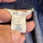 Caslon Calson Velour Crop Jogger Pants Ladies Large Navy Indigo Drawstring Lounge Photo 4