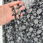 Loft Womens Floral Tie Neck Ruffle Shoulder Balloon Sleeve Blouse Top Size Large Photo 6