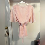 FINAL PRICE NWT Juliana Blush Swiss Dot Blouse Pink Size 2 Photo 6