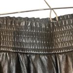 Joie  Black Vegan Leather Paper Bag Waist Straight Pants Women Sz M Photo 4