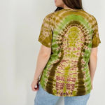 vtg 70s style tie dye hippie gardencore oversized distressed tee size S Green Photo 2