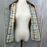 L.L.Bean  Women's Insulated Quilted Vest Brown/Multi Plaid-Small Photo 3