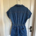 Free People Work Hard Play Harder denim romper size medium Photo 4