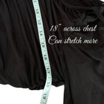 VERO MODA NWT AWARE Black City Chic Rouched Long Sleeve V Neck Blouse Women’s XL Photo 9