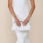 Lulus  How Much I Care Ivory Off-The-Shoulder Midi Dress Size S Photo 0