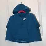 Nike Teal Poncho Hoodie Sweatshirt XS Photo 2