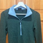 Urban Outfitters  Out From Under Size Medium Green and Blue Collared Crop Top Photo 2