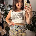 Anthropologie  Maeve Mixed Print High Waist Shorts Yellow Size 8 Photo 0