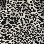 ZARA  Top Blouse Black & White Animal Print V-Neck Studded Short Sleeve Top Small Photo 7