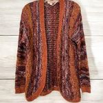 Forever 21  Orange Purple Knit Knitted Sweater Cardigan — Women's Size Small Photo 0