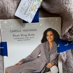 Carole Hochman plush wrap robe size large. Lavender/gray color Gray Photo 2